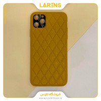 كاور Lozenge مدل Leather ايفون 11 پرو مكس - Yellow